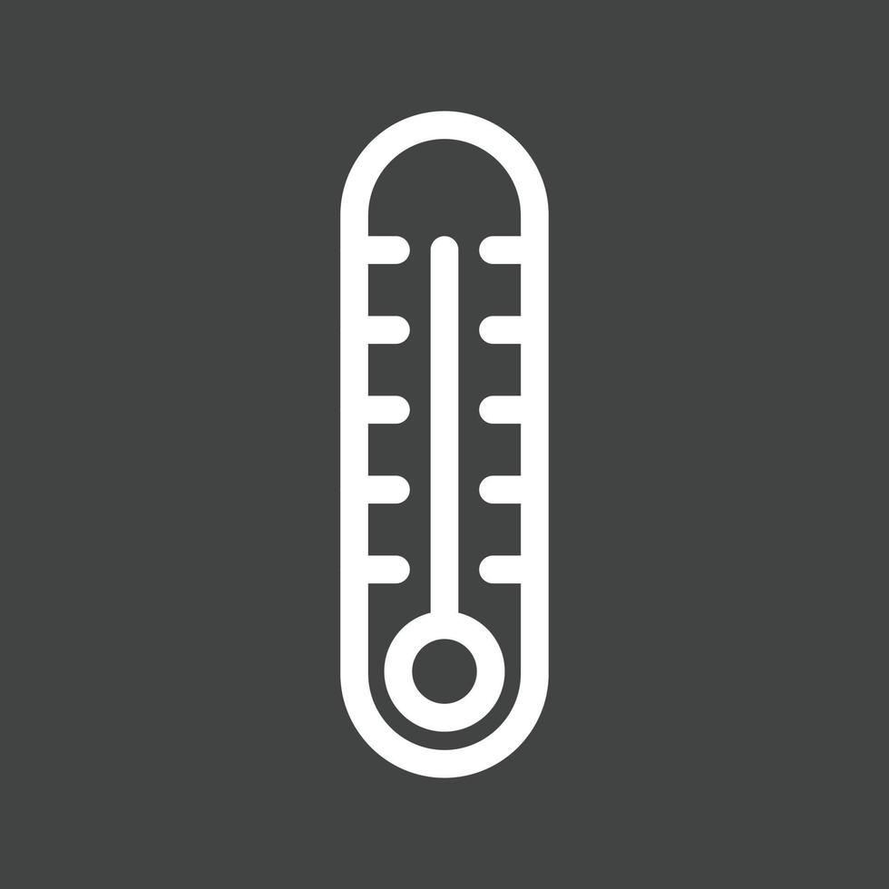 ícone invertido de linha de termômetro vetor