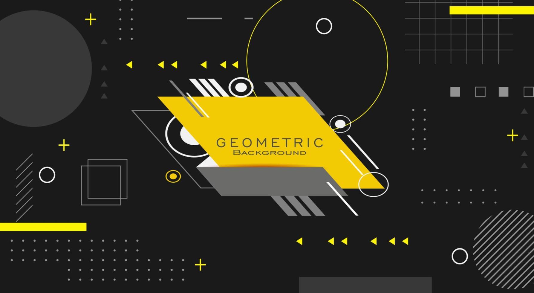 fundo geométrico abstrato minimalista com formas de cor amarela vetor