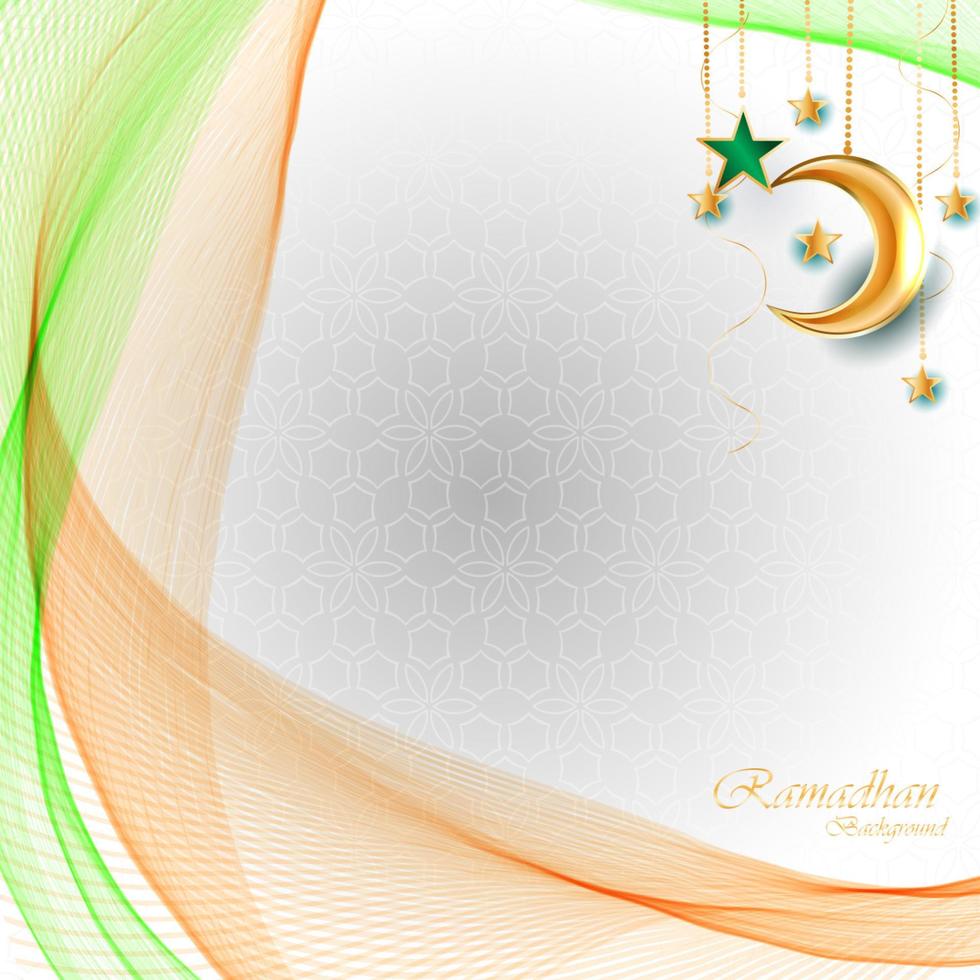 Ramadan Karim. design de fundo islâmico com caligrafia árabe e ornamento vetor