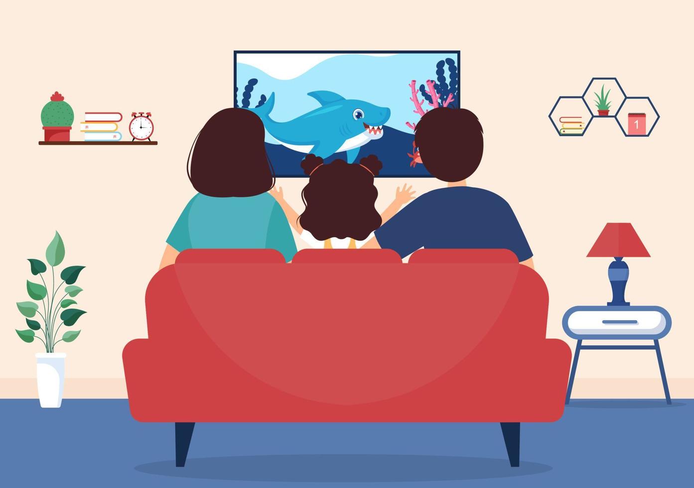 modelo de canal de tv ilustração plana de desenhos animados desenhados à mão entretenimento doméstico para assistir filmes, filmes de ação ou notícias de última hora na televisão vetor