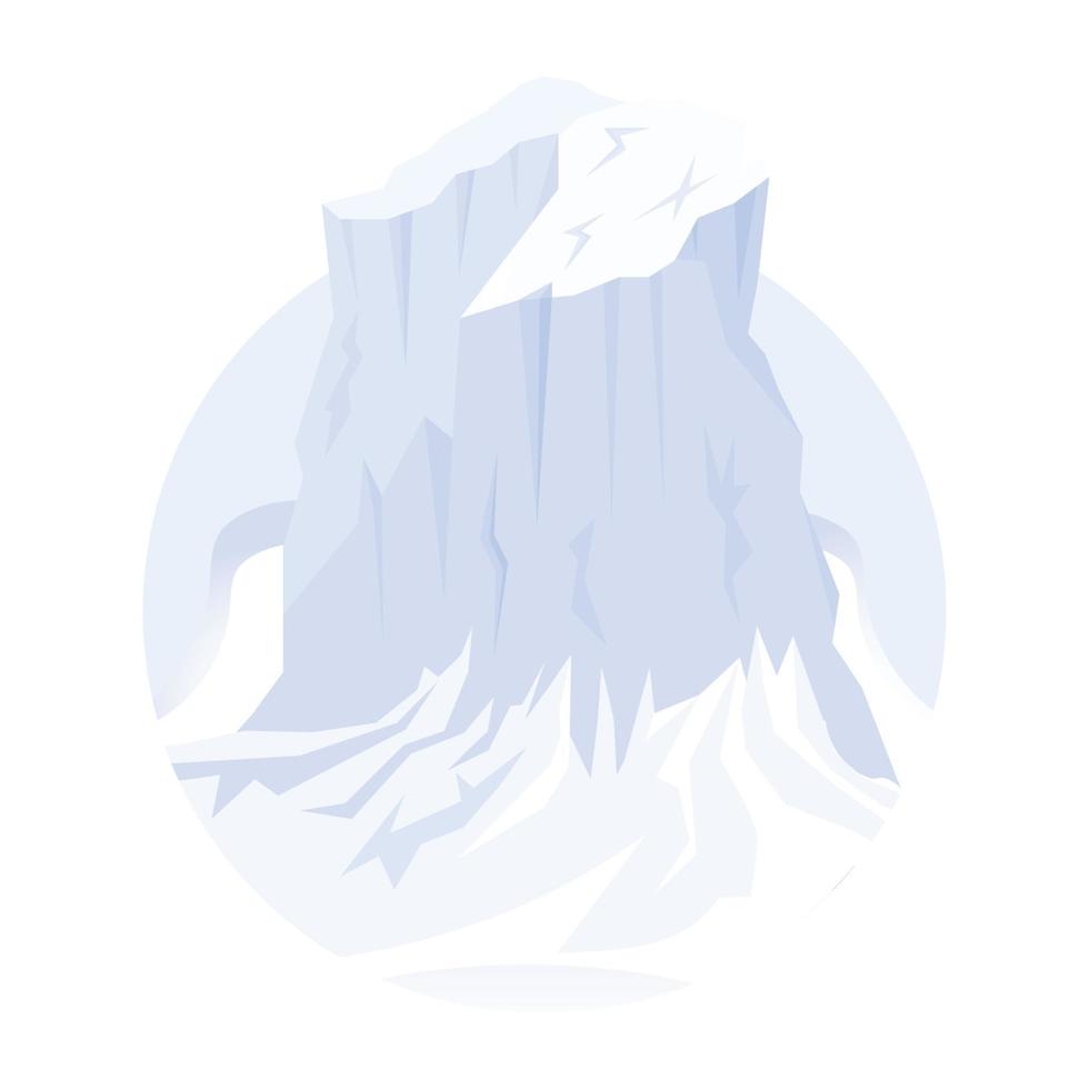 uma ilustração plana de geleira vetor