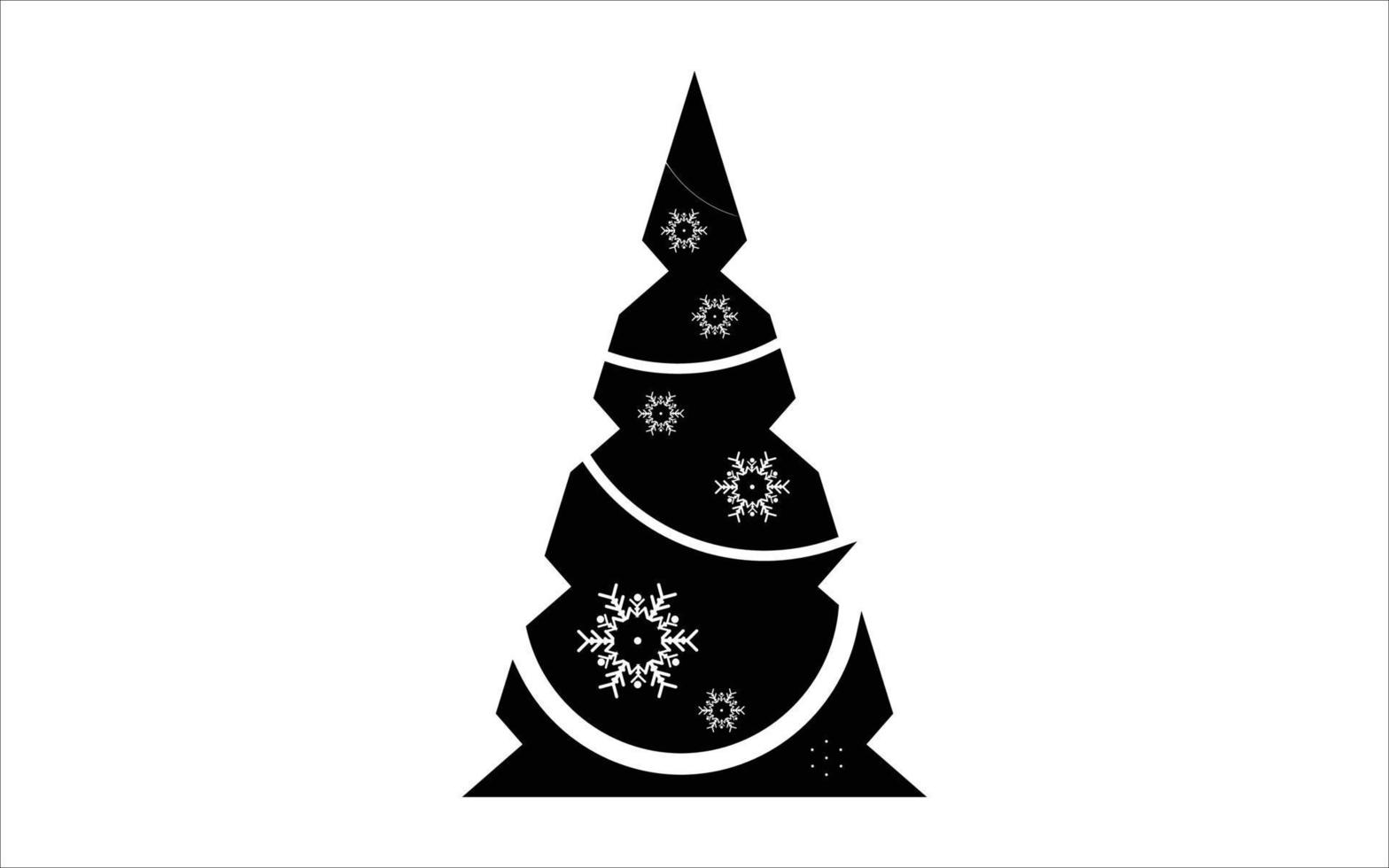 árvore de natal decorada e apresenta ilustração vetorial plana pro conjunto de árvores de natal. feriado de inverno. coleção de ícones. vetor