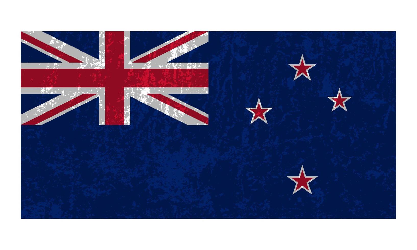 bandeira da nova zelândia, cores oficiais e proporção. ilustração vetorial. vetor