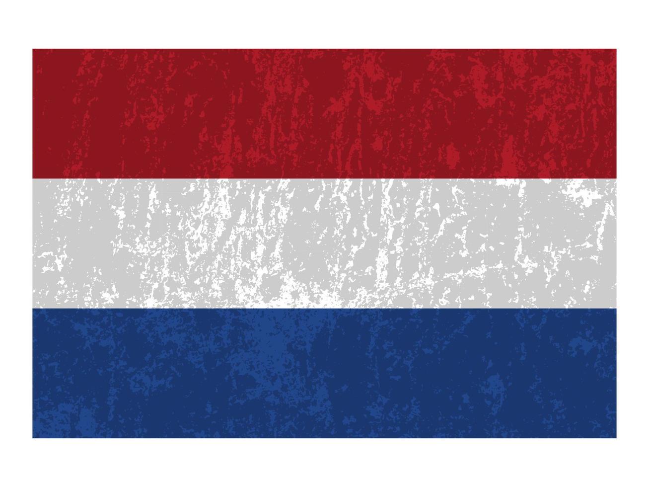 bandeira holandesa, cores oficiais e proporção. ilustração vetorial. vetor