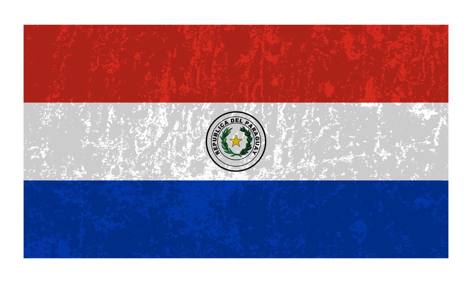 bandeira do paraguai, cores oficiais e proporção. ilustração vetorial. vetor