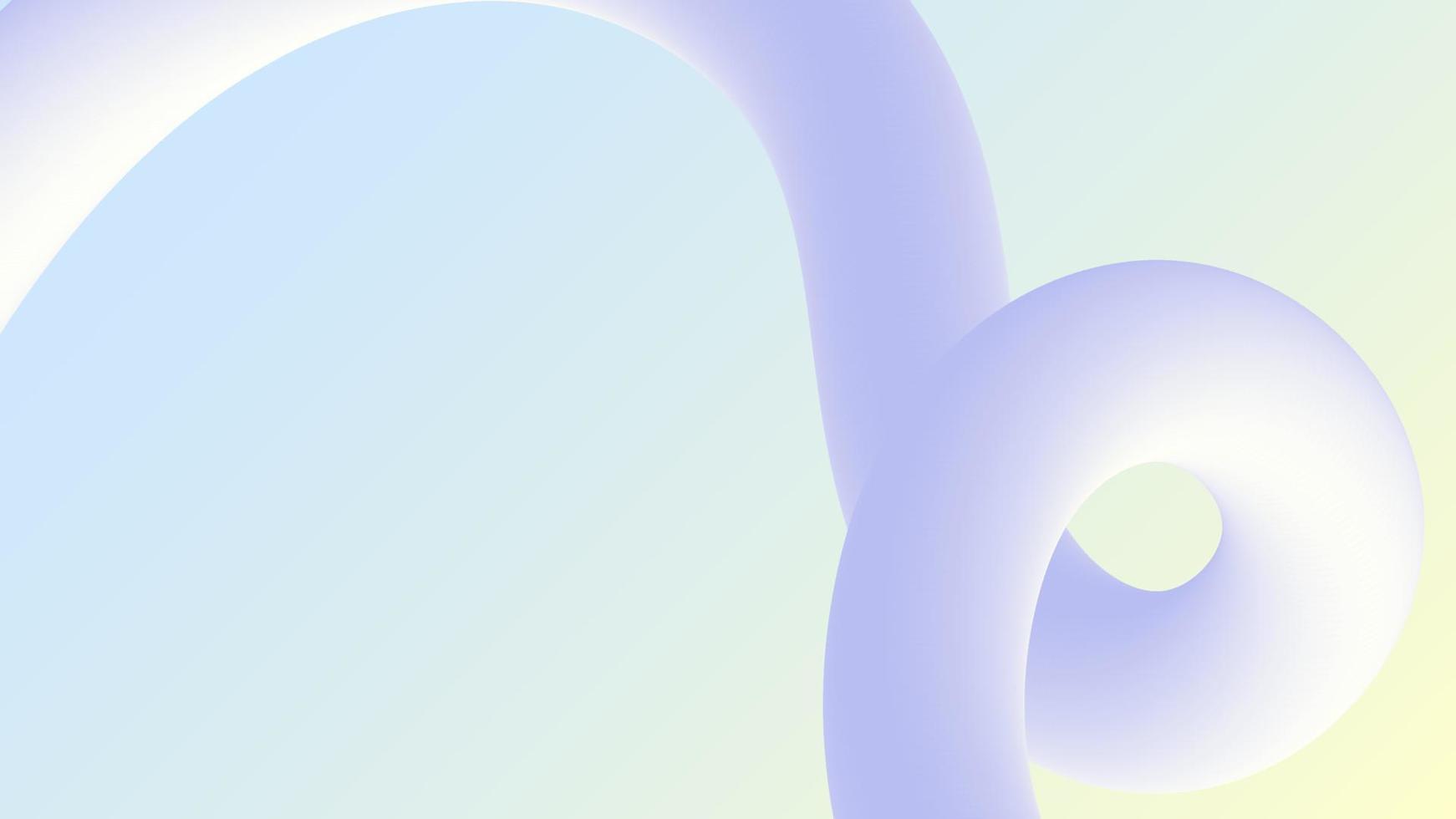 fundo de onda fluido roxo. forma de fluxo 3d pastel gradiente legal abstrato. ilustração vetorial vetor