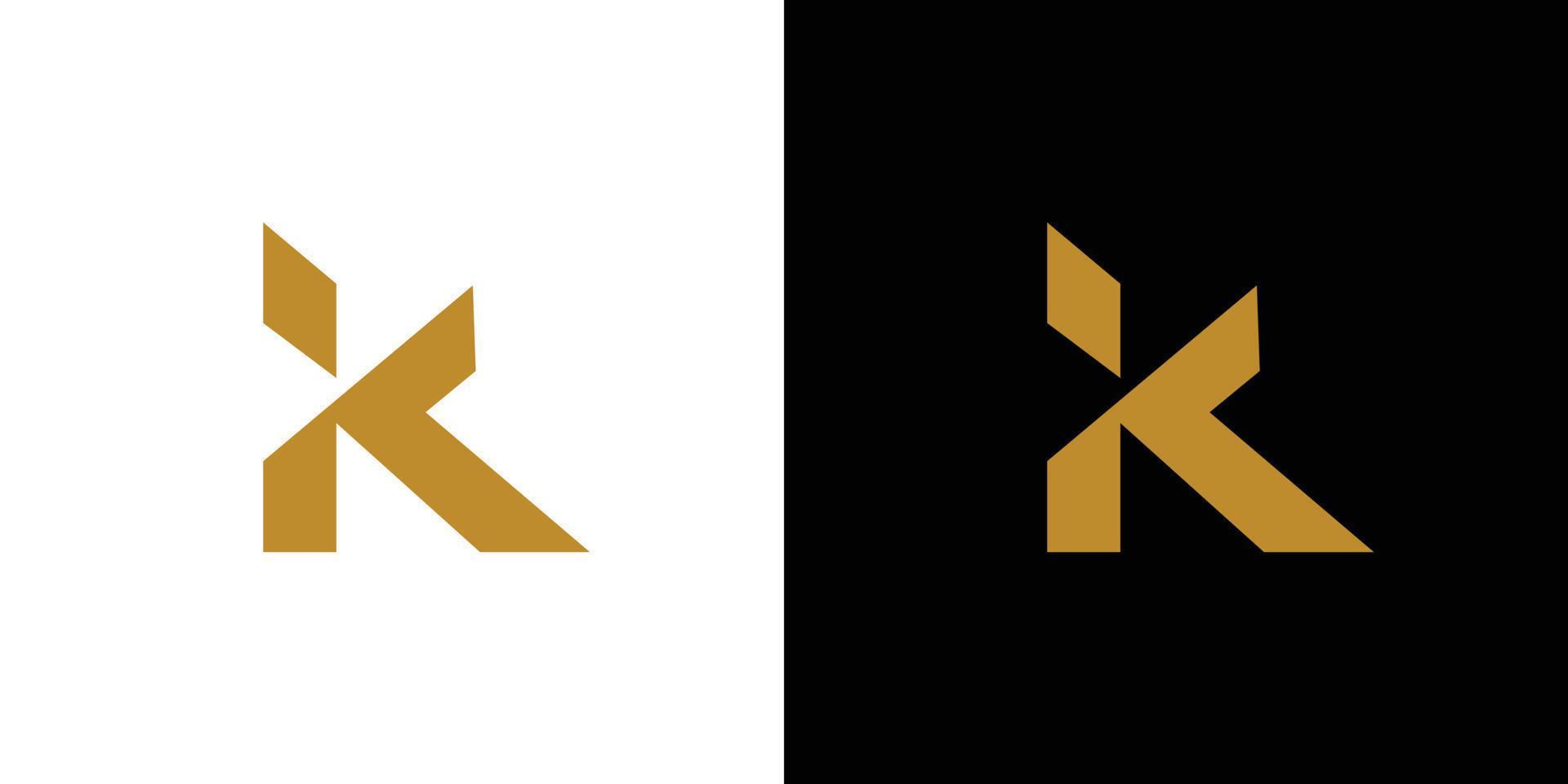 design de logotipo de iniciais de letra k moderno e forte vetor