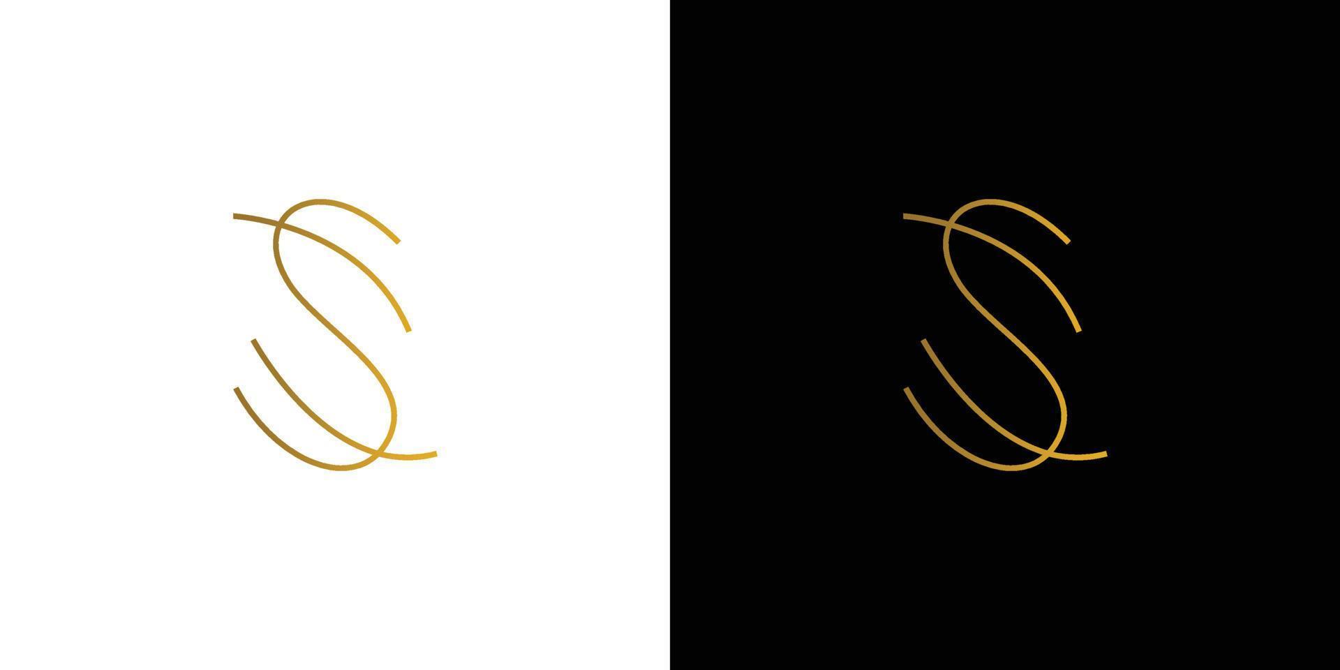 design de logotipo de iniciais de letra simples e moderno vetor