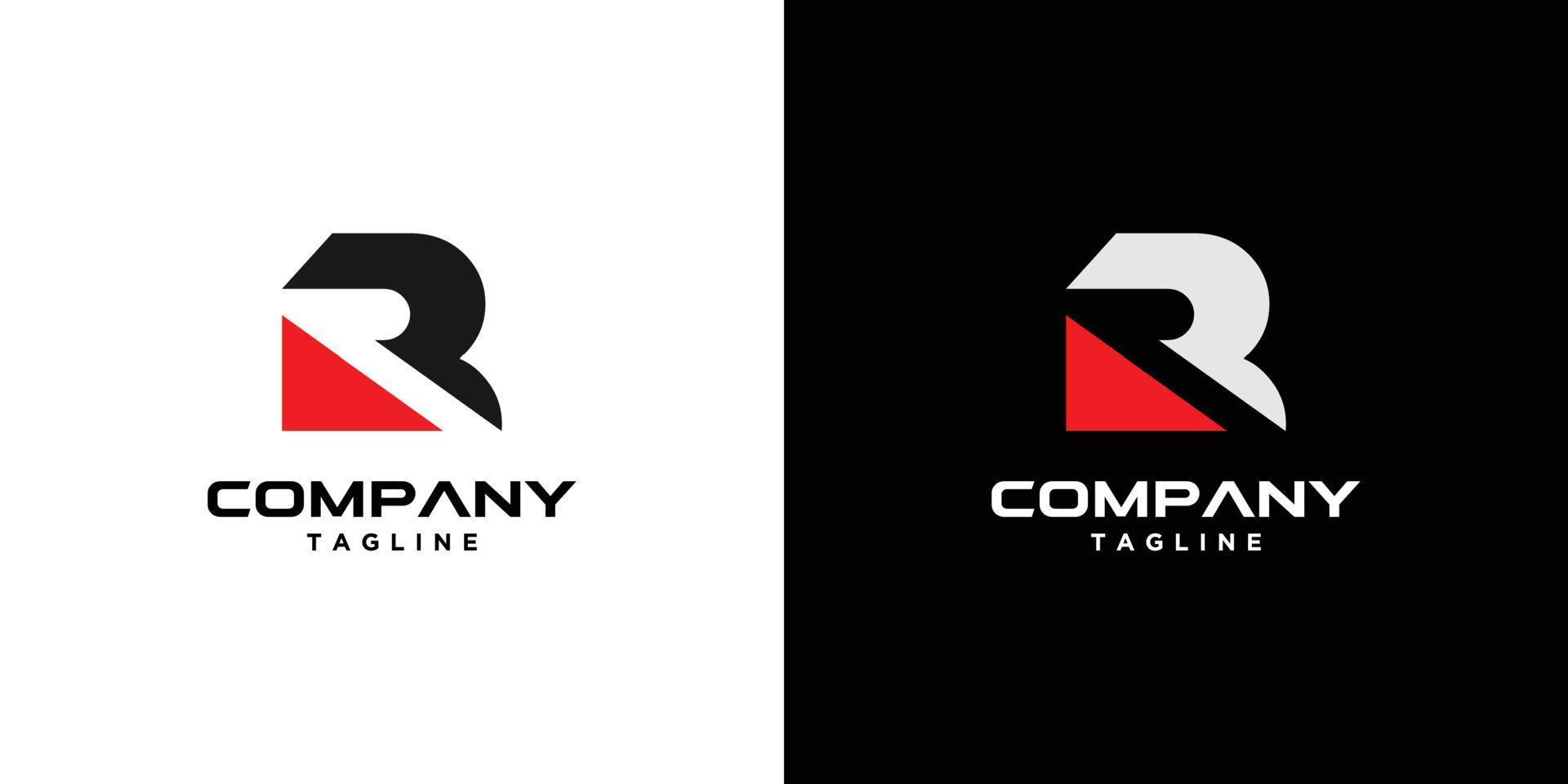 design de logotipo de iniciais de letra r moderno e forte vetor