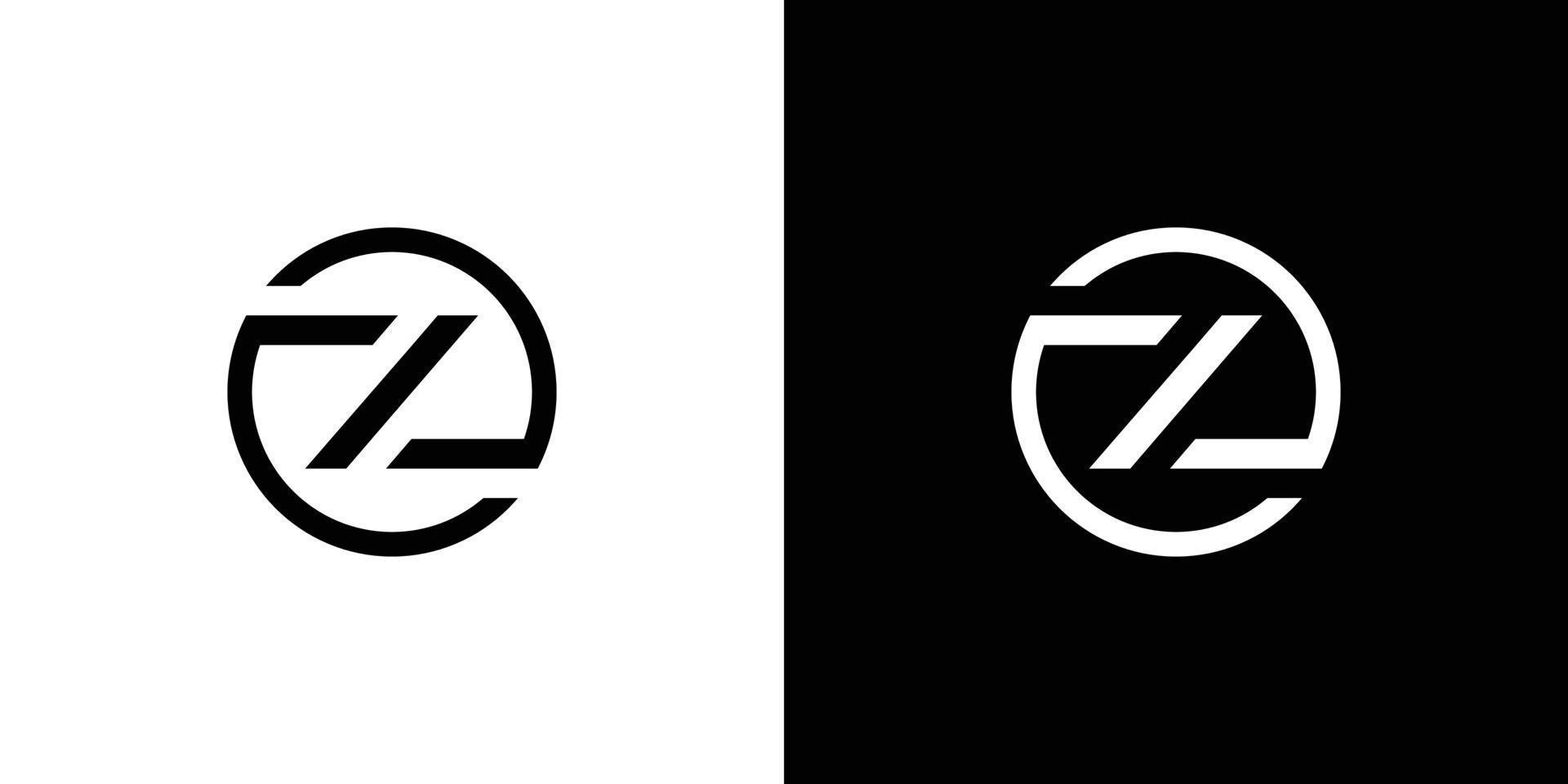 resumo de design de logotipo de círculo inicial z moderno e exclusivo vetor