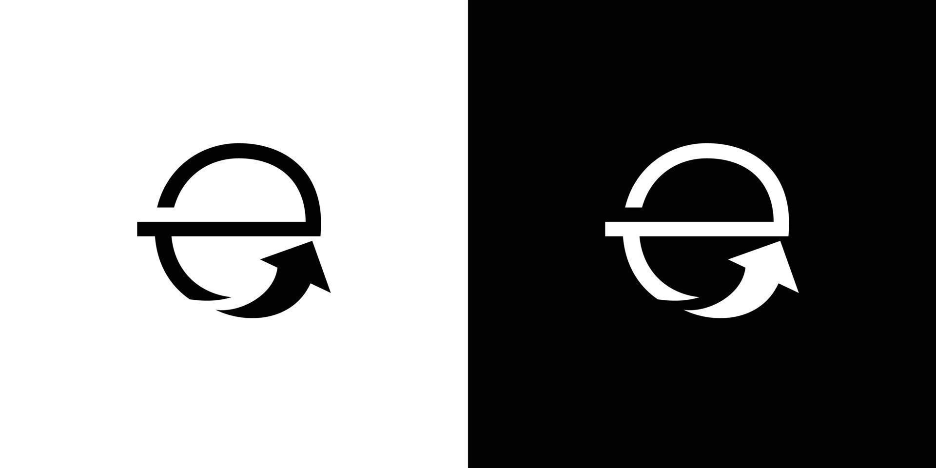 design de logotipo de direção de combinação de letra e moderno e legal vetor