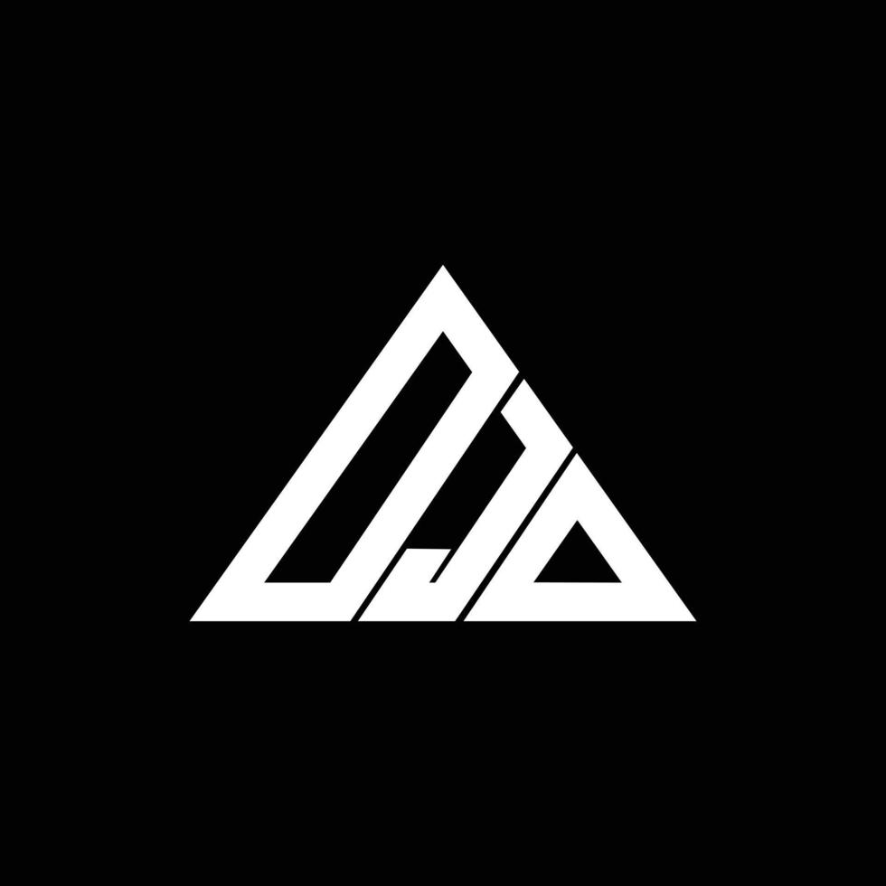 letra dj triângulo geométrico moderno logotipo vetor