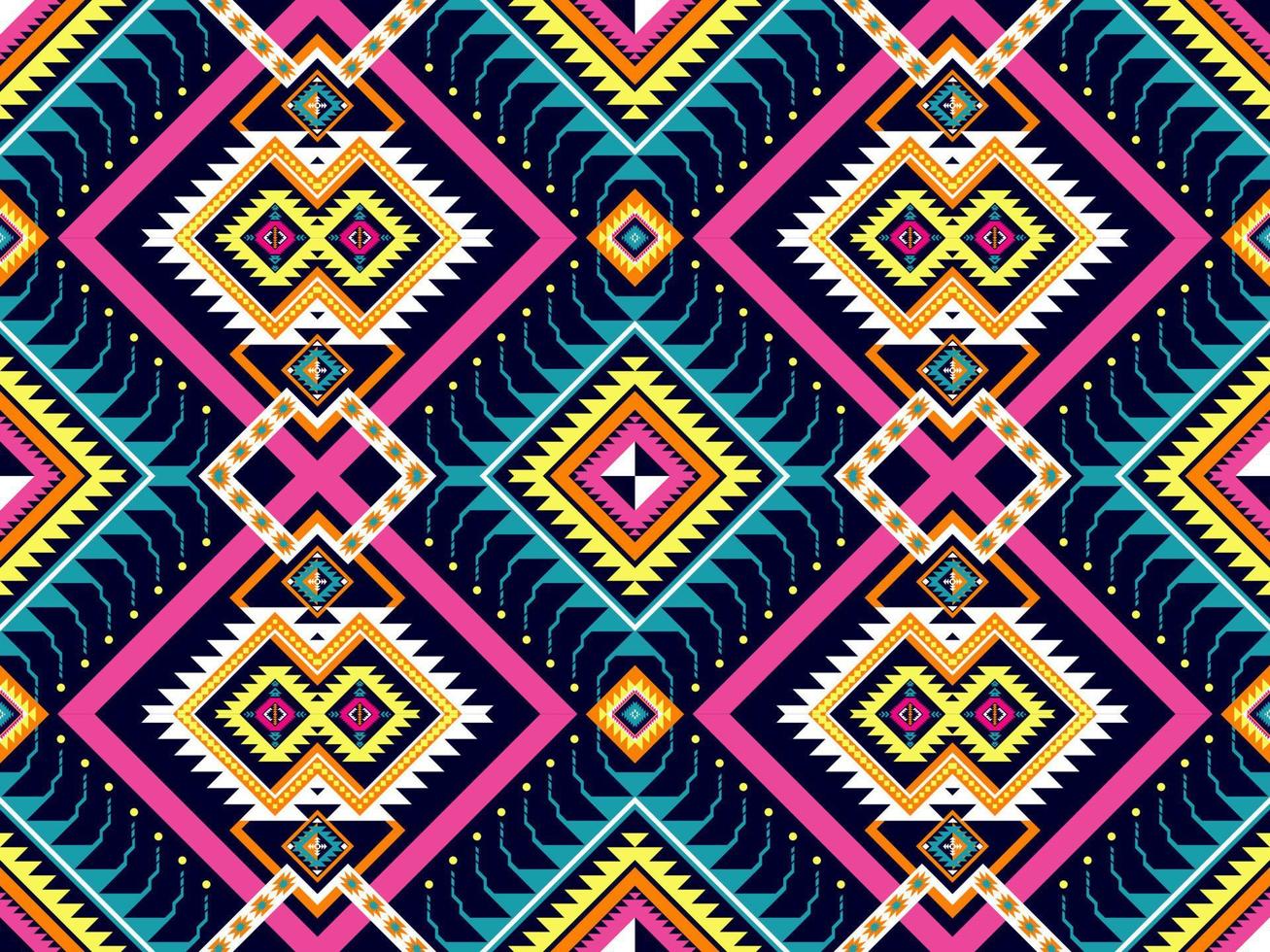 design de fundo padrão geométrico étnico tradicional para fundos tapete papel de parede roupas embrulhar tecido sem costura estilo bordado ilustração vetorial vetor