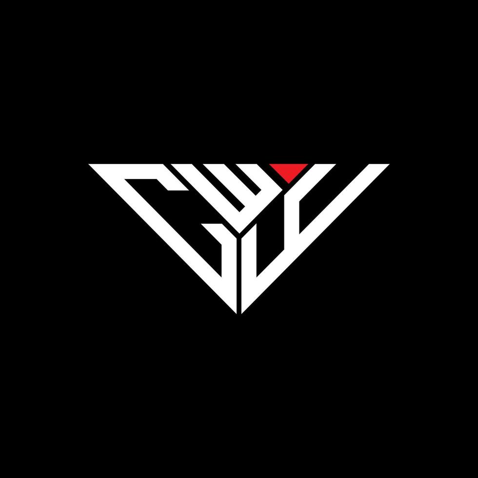 design criativo do logotipo da carta cwy com gráfico vetorial, logotipo cwy simples e moderno em forma de triângulo. vetor