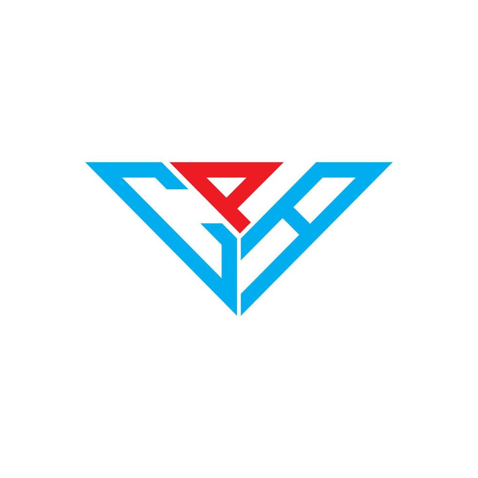 design criativo do logotipo da carta cpa com gráfico vetorial, logotipo cpa simples e moderno em forma de triângulo. vetor