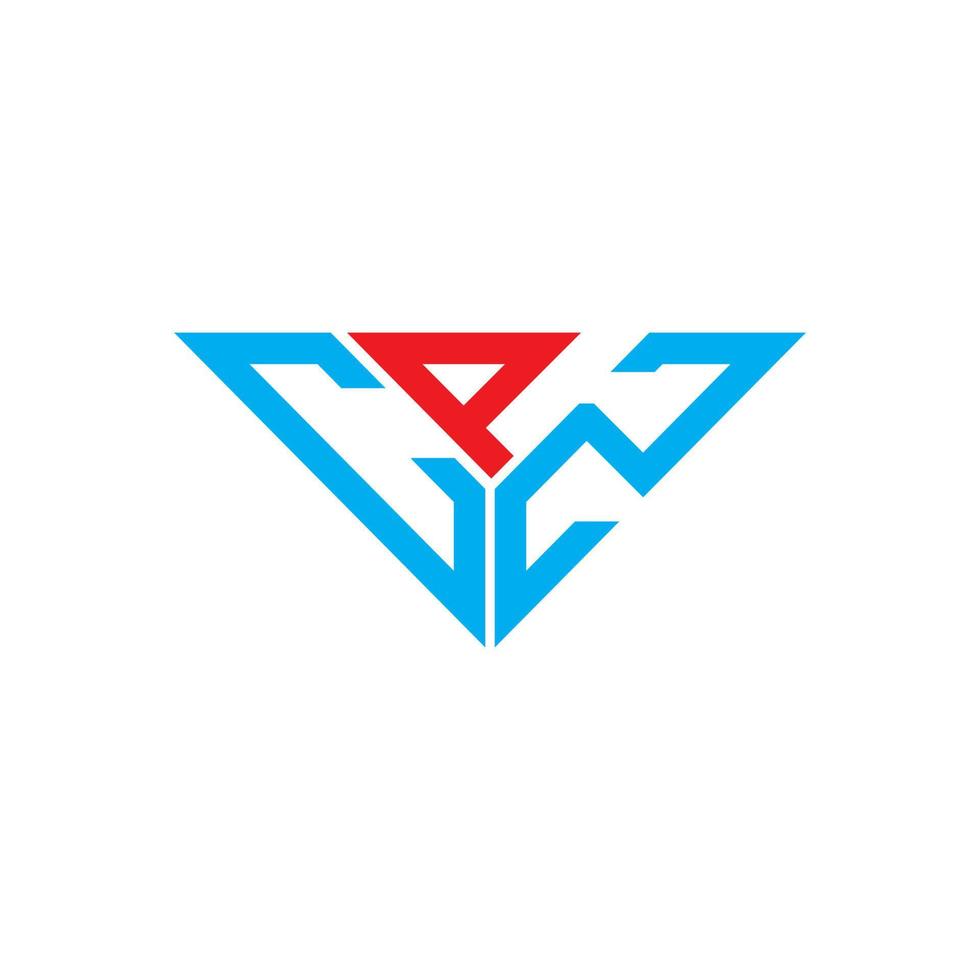 design criativo do logotipo da carta cpz com gráfico vetorial, logotipo simples e moderno cpz em forma de triângulo. vetor