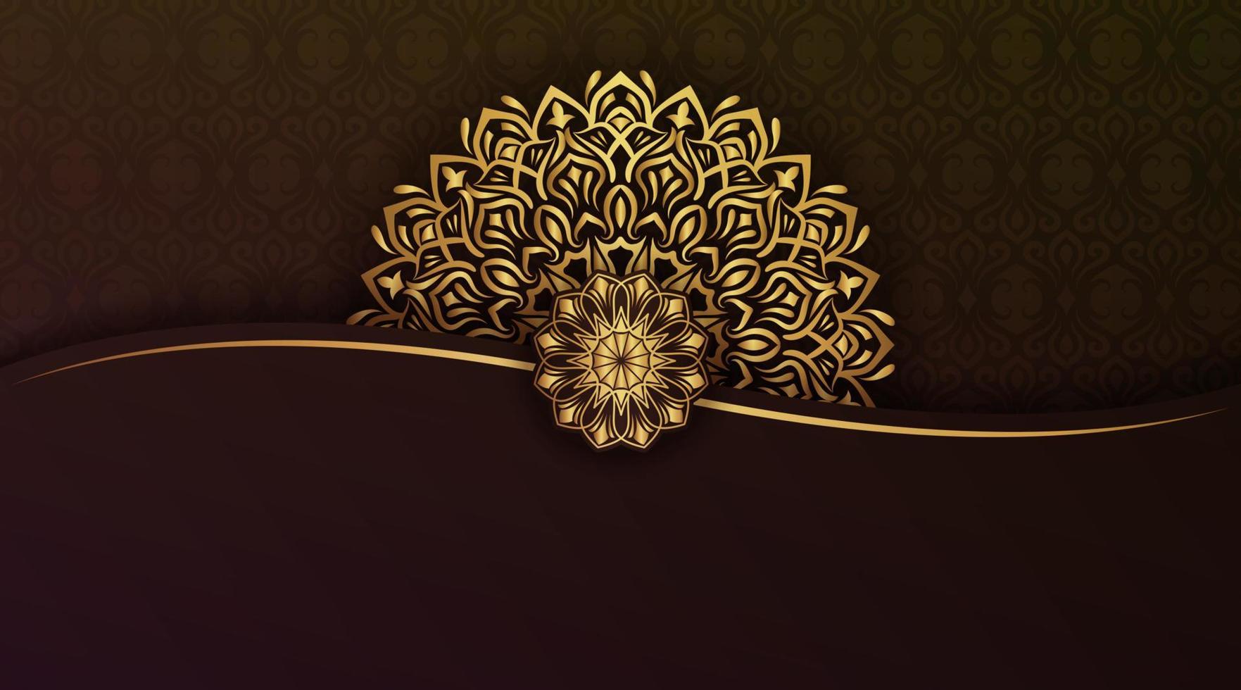 ouro mandala ornamental de luxo, design vetorial vetor