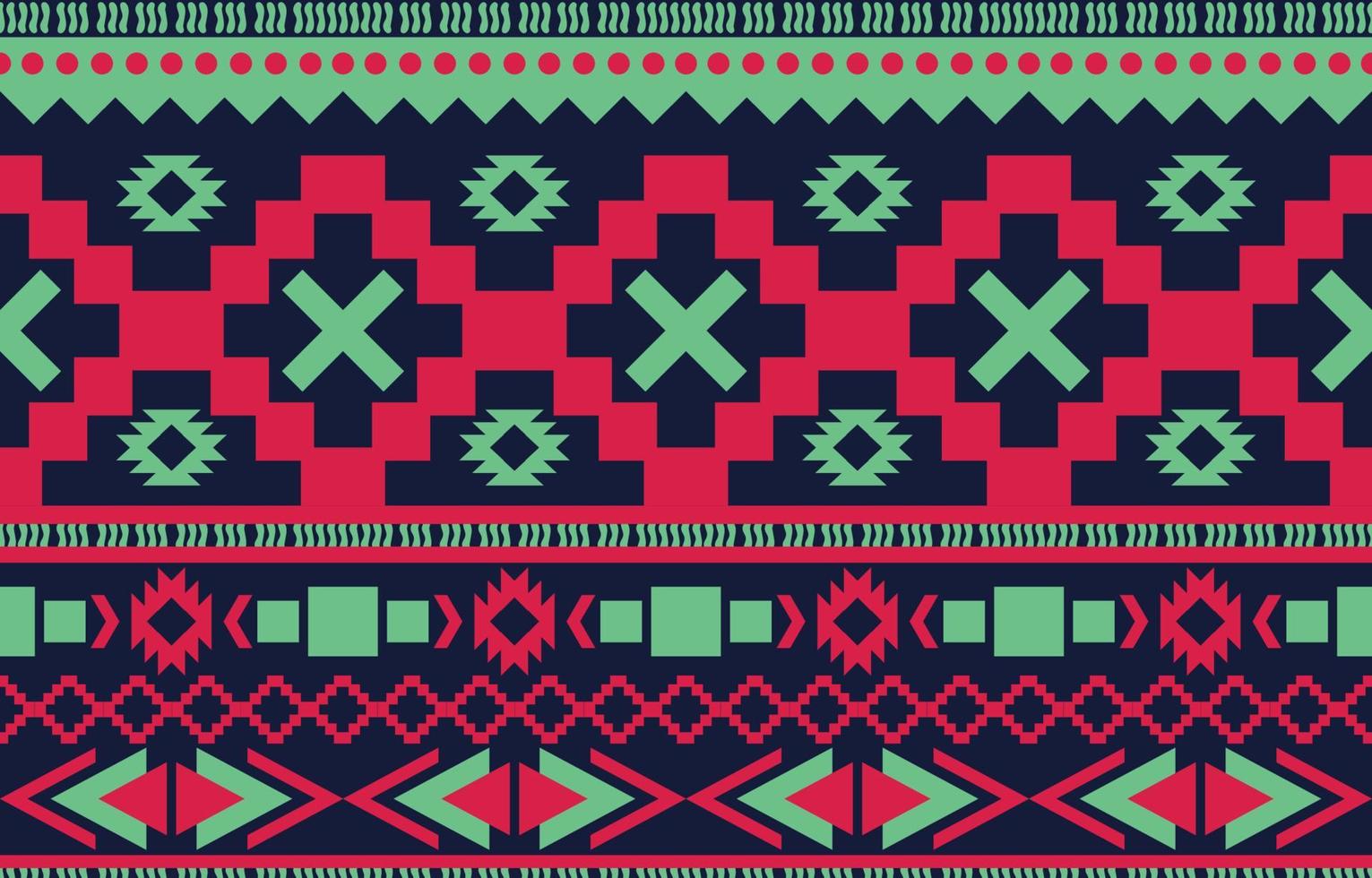 padrão sem emenda de tecido nativo americano navajo, fundo tradicional étnico tribal geométrico, elementos de design, design para tapete, papel de parede, roupas, tapete, interior, ilustração vetorial de bordado. vetor