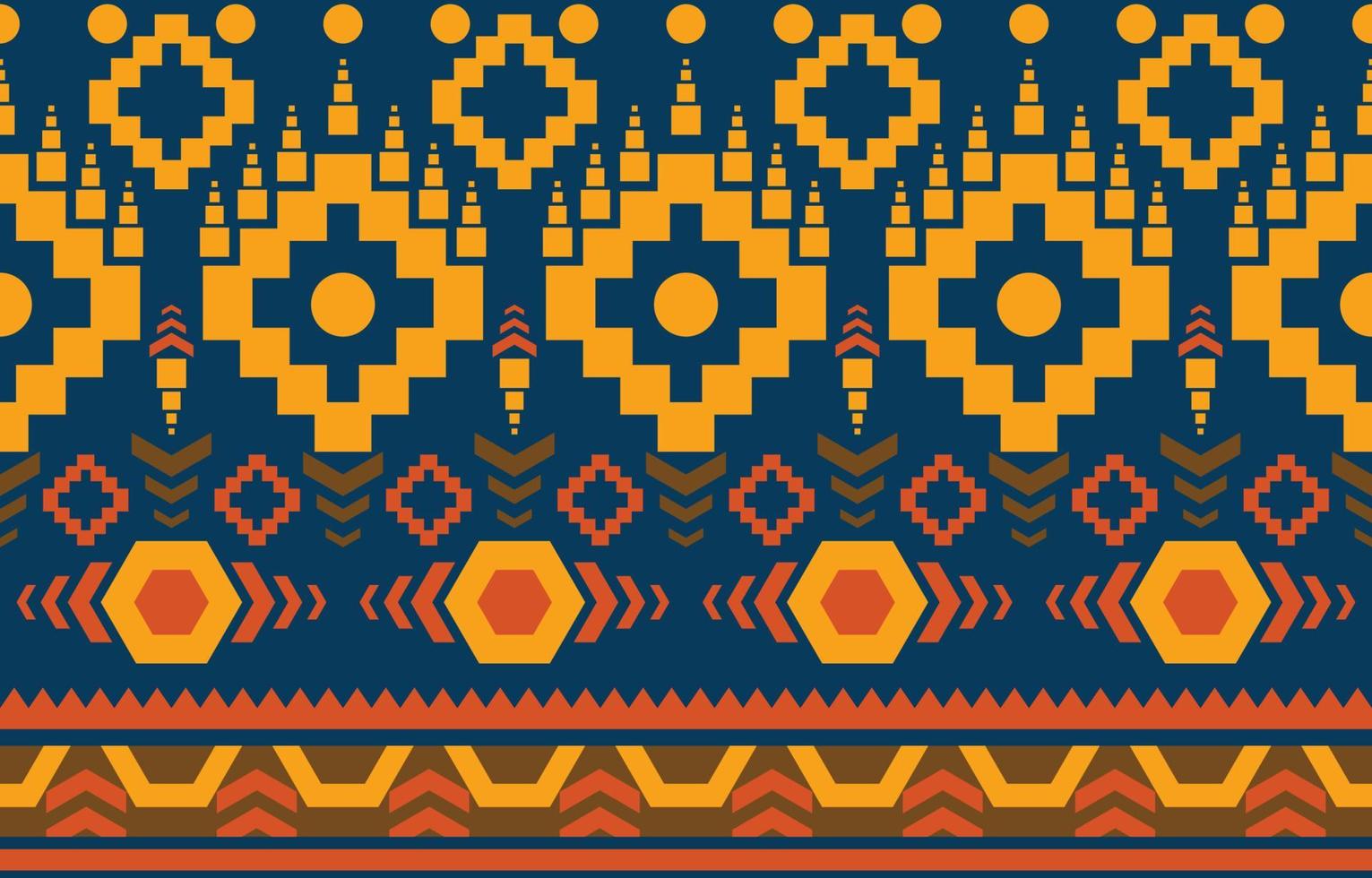 padrão sem emenda de tecido nativo americano navajo, fundo tradicional étnico tribal geométrico, elementos de design, design para tapete, papel de parede, roupas, tapete, interior, ilustração vetorial de bordado. vetor