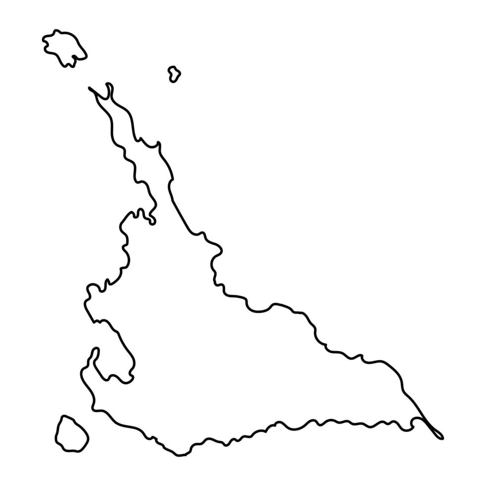 mapa da ilha de miyako. ilustração vetorial vetor