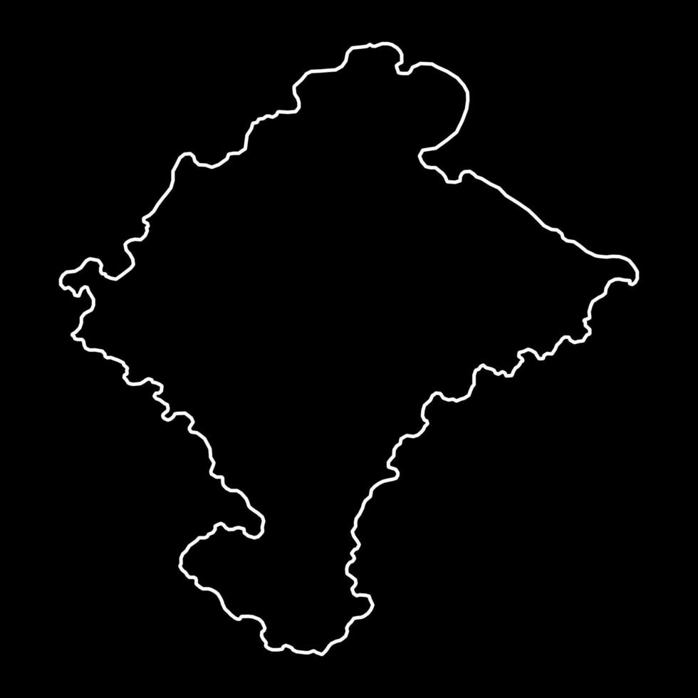 mapa de navarra, região da espanha. ilustração vetorial. vetor