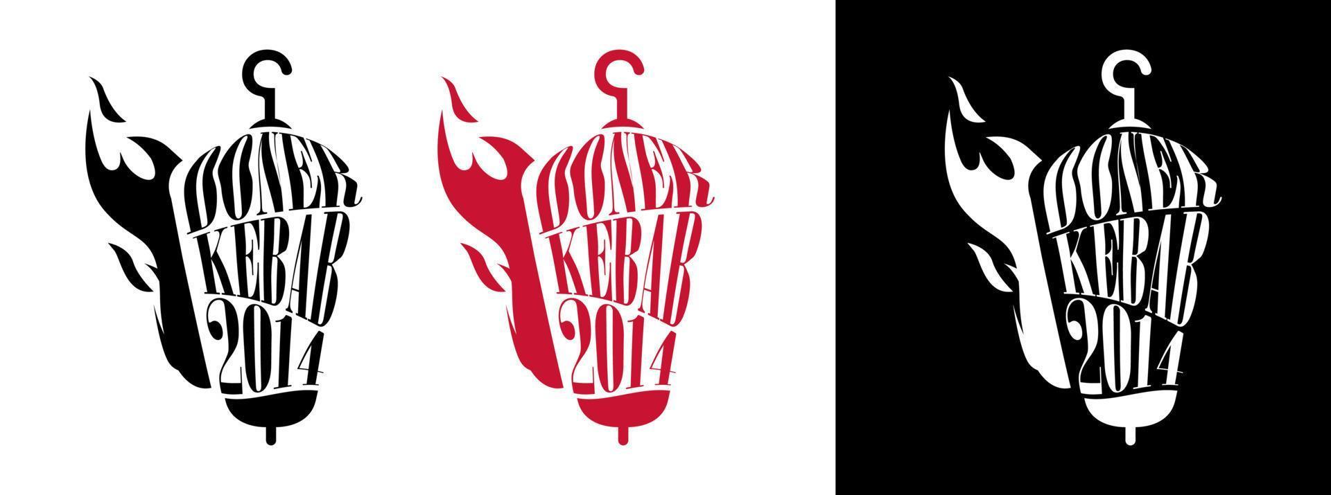 logotipo doner kebab. vetor