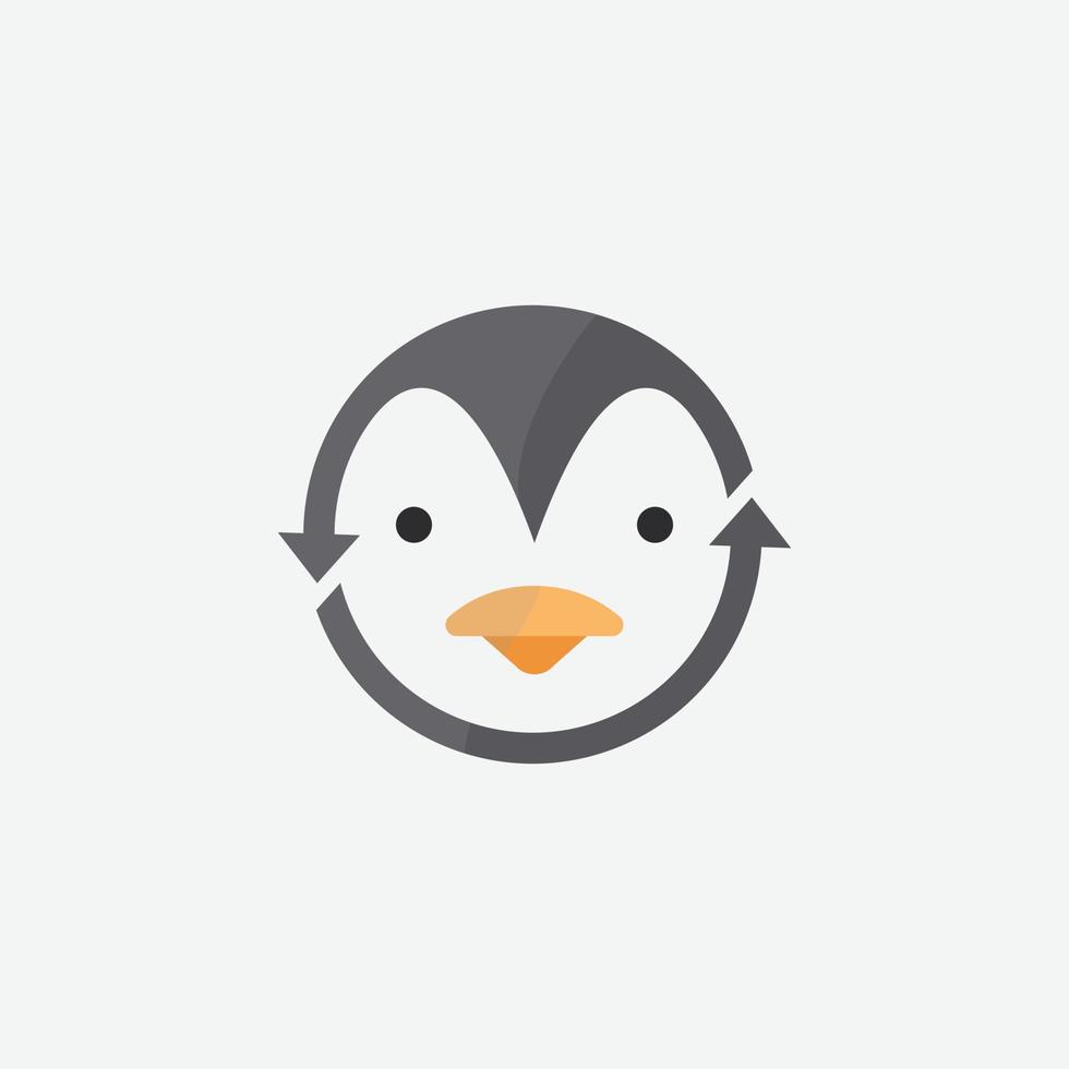 imagem vetorial de modelo de logotipo de pinguim vetor