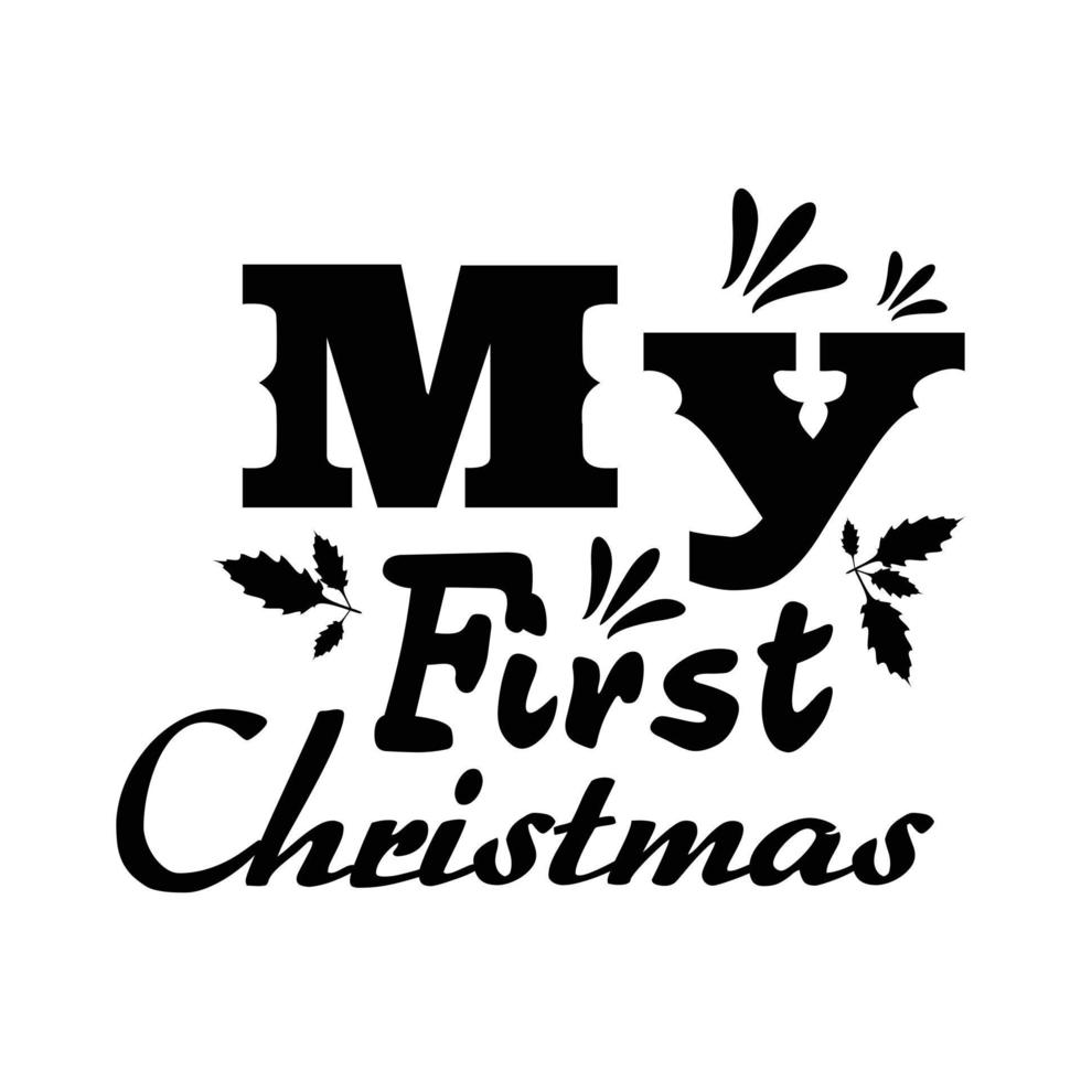 novo design de camiseta de natal svg vetor