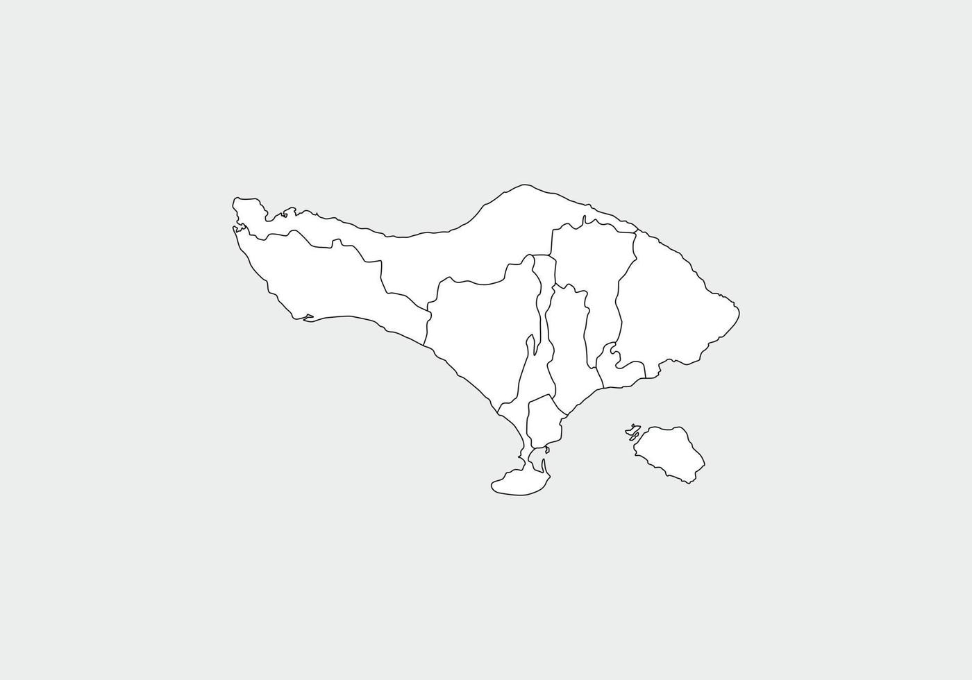 mapa vetorial simples administrativo, político e rodoviário da ilha indonésia java vetor