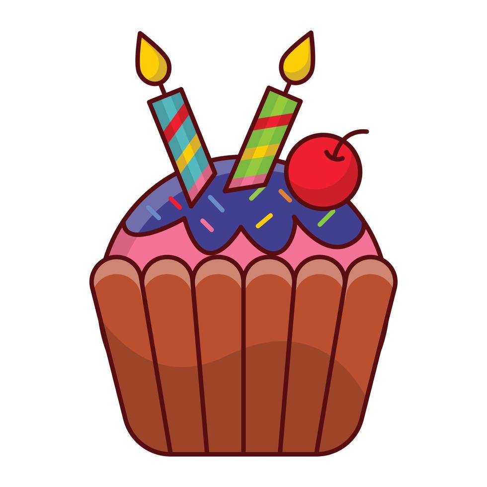 ilustração em vetor bolo muffin em símbolos de qualidade background.premium. ícones vetoriais para conceito e design gráfico.