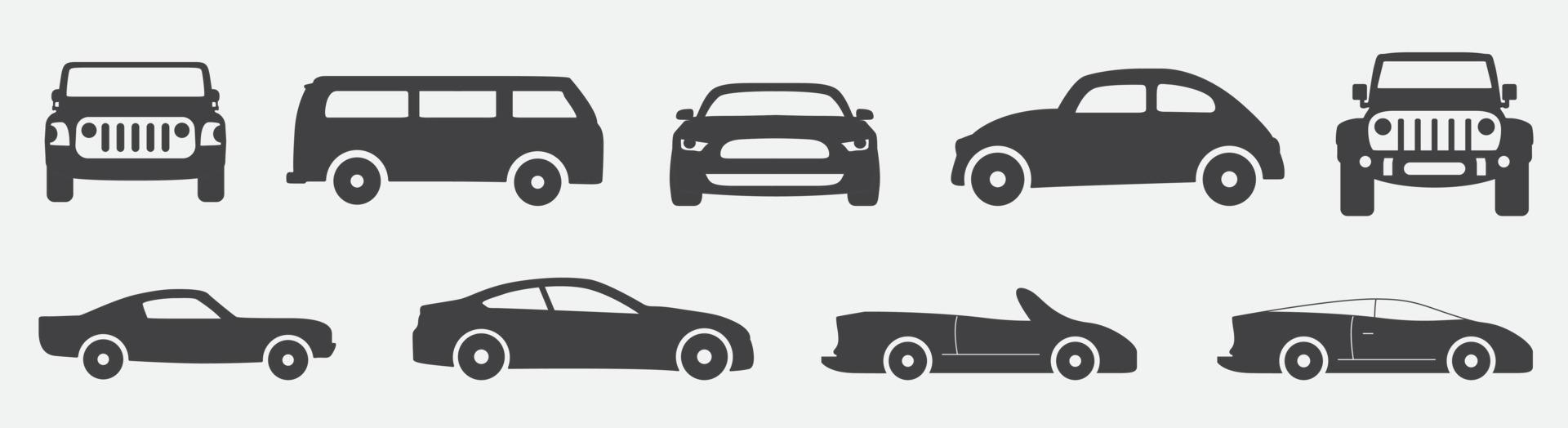 conjunto de vetor de ilustração de ícone de carro