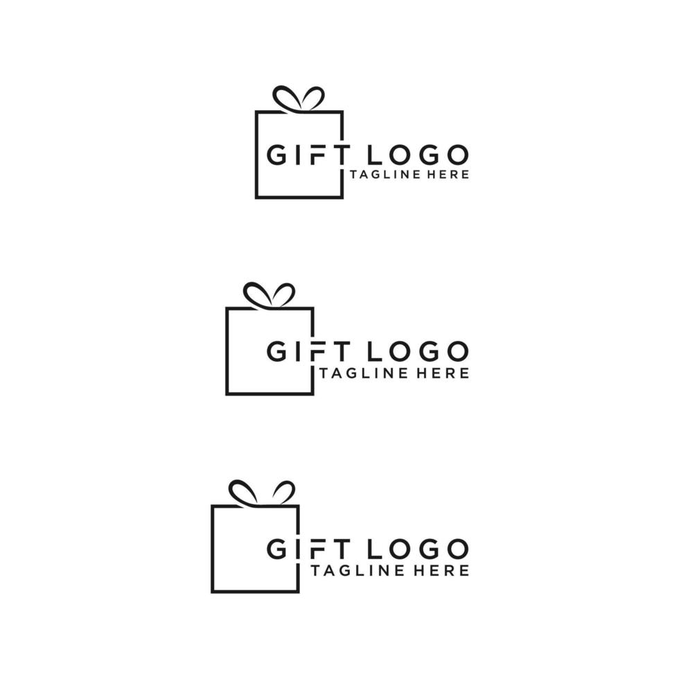 modelo de vetor de logotipo de presente baixar design moderno
