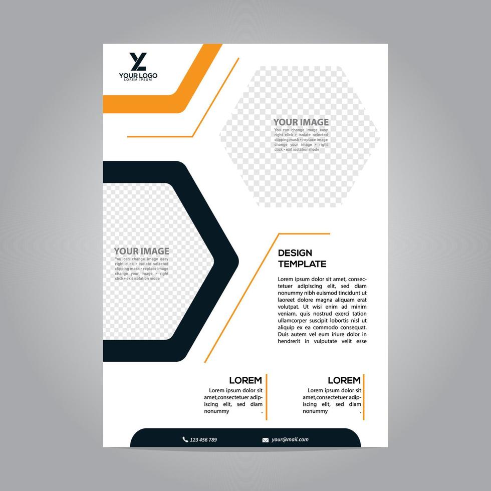 panfleto folheto cartaz modelo de design moderno impressão de negócios abstratos vetor