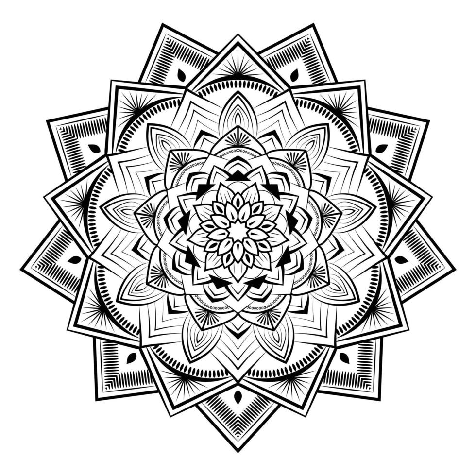 arte de design de fundo de mandala floral vetor