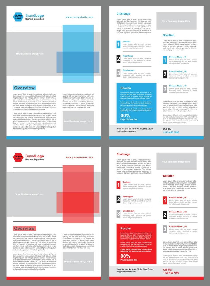 design de boletim informativo de estudo de caso de negócios vetor