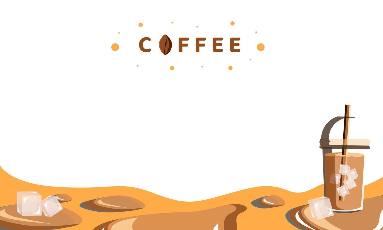 ilustração vetorial de design de café de bebida de fundo vetor