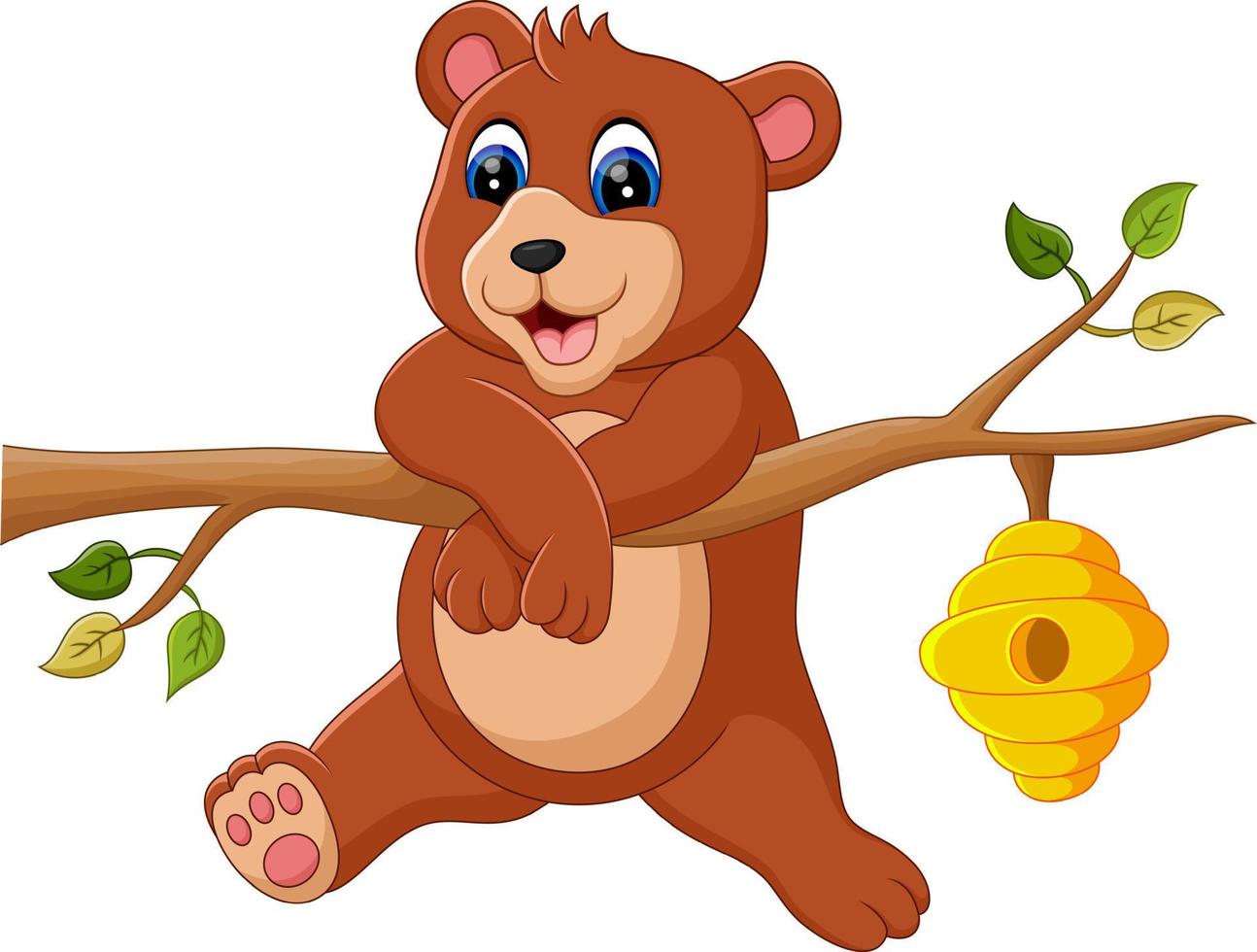 ilustração de desenho de urso bebê fofo vetor