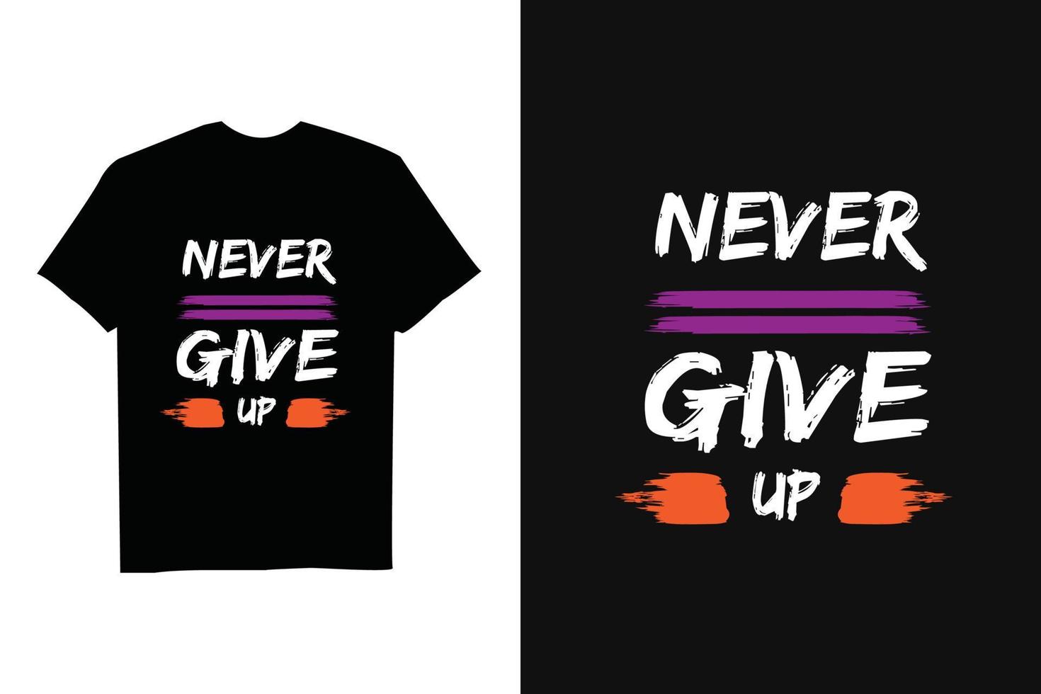 design de t-shirt de citações de efeito de pincel colorido vetor
