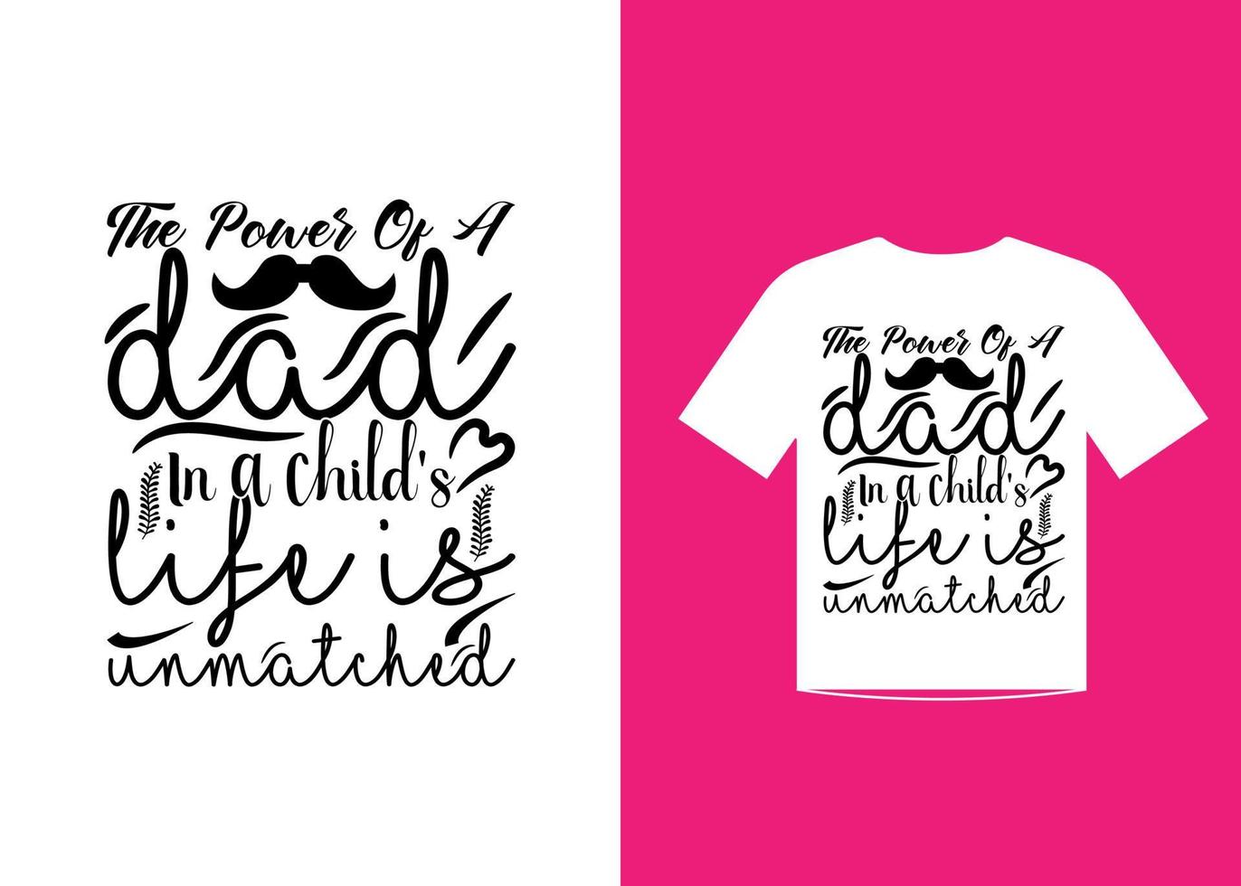 vetor de design de modelo de camiseta de citações de dia dos pais
