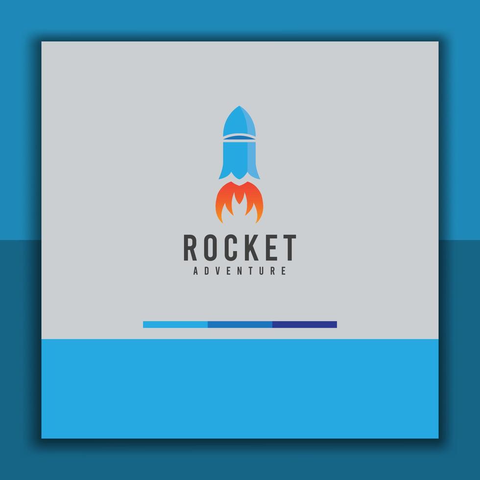 modelo de design de logotipo, com ícone de foguete, adequado para design de logotipo para crianças, adultos e sua empresa vetor