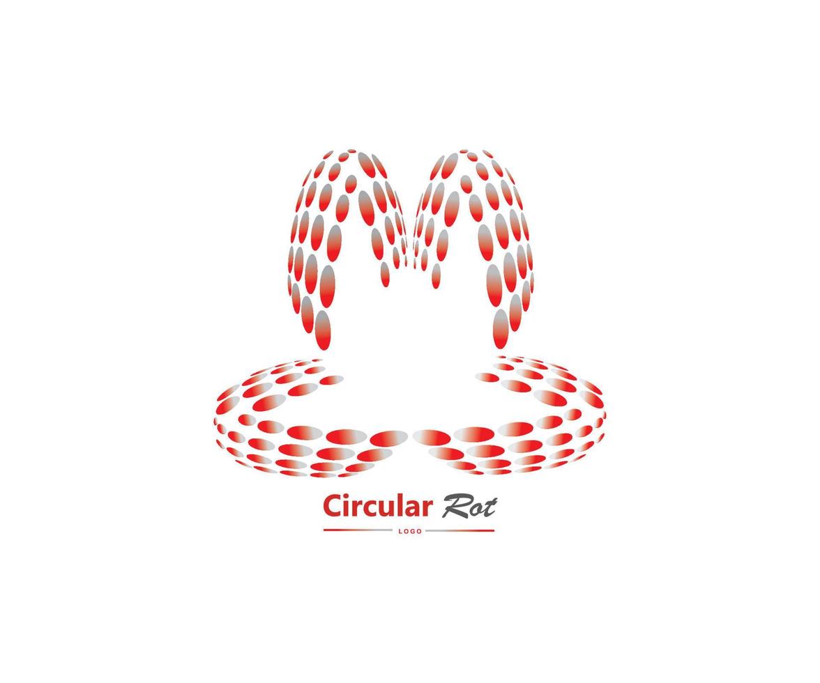 modelo de vetor de logotipo de design de podridão circular