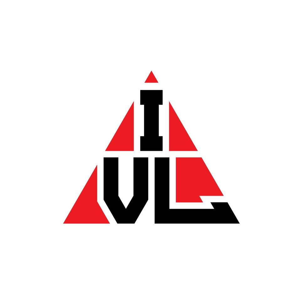 design de logotipo de letra de triângulo ivl com forma de triângulo. ivl monograma de design de logotipo de triângulo. modelo de logotipo de vetor de triângulo ivl com cor vermelha. ivl logotipo triangular logotipo simples, elegante e luxuoso.