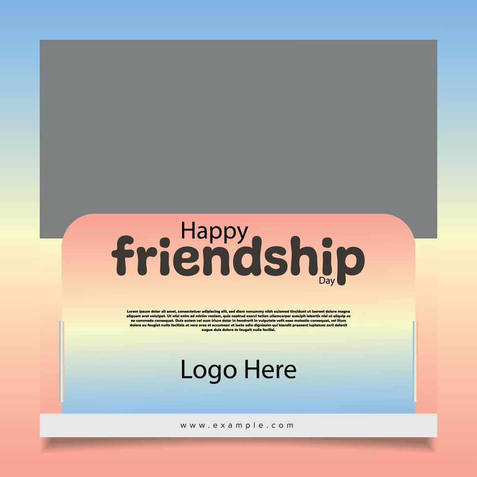 feliz dia da amizade design de banner vetor