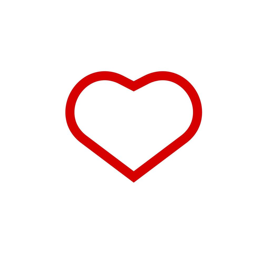 vetor de ícone de coração. símbolo de amor. sinal de dia dos namorados. ícone como