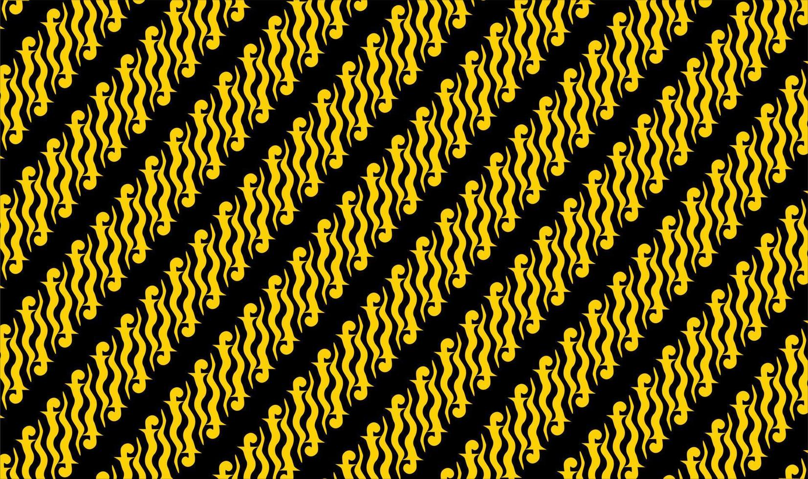 fundo de motivo de padrão amarelo batik keris vetor