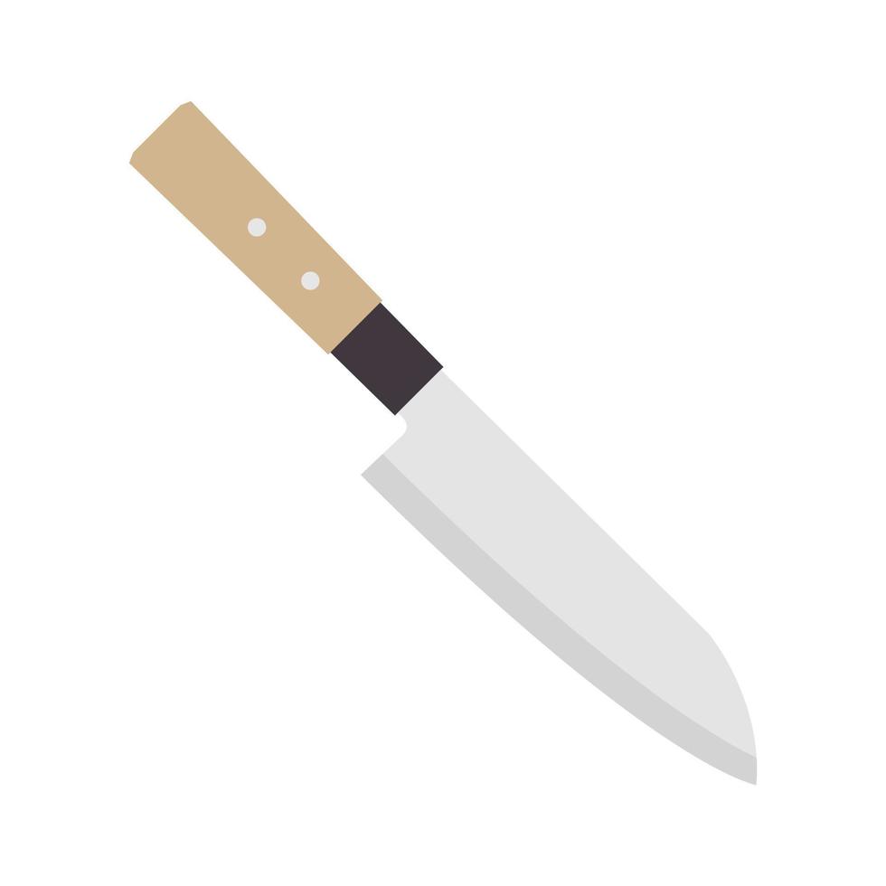 faca de aparar. ícone de faca de cozinha isolado no fundo branco. ilustração vetorial em estilo simples. utensílios para cozinhar. ilustração vetorial de utensílios de cozinha vetor