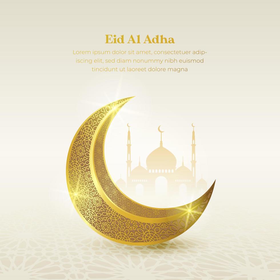 cartão islâmico eid mubarak, pôster, design de banner, ilustração vetorial vetor