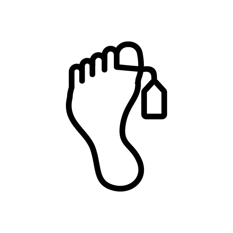 vetor de ícone de morte do pé. ilustração de símbolo de contorno isolado