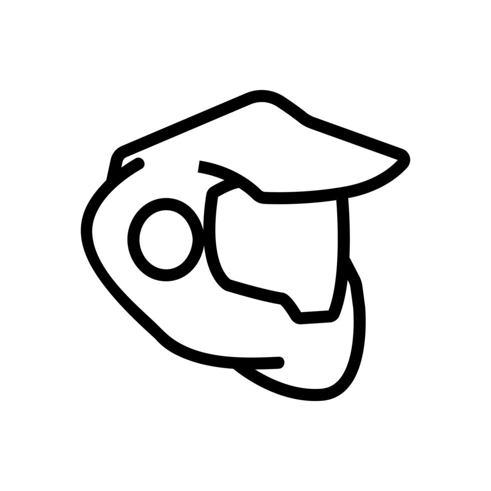 ilustração de contorno de vetor de ícone de capacete de paintball