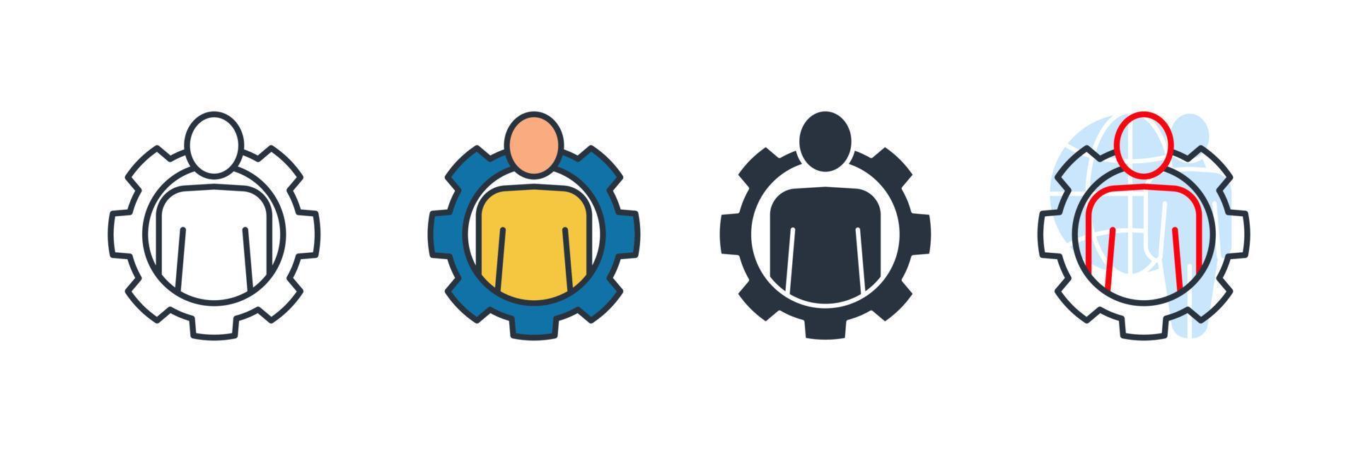 ilustração em vetor logotipo do empregado ícone. modelo de símbolo de pessoas de gerenciamento para coleção de design gráfico e web